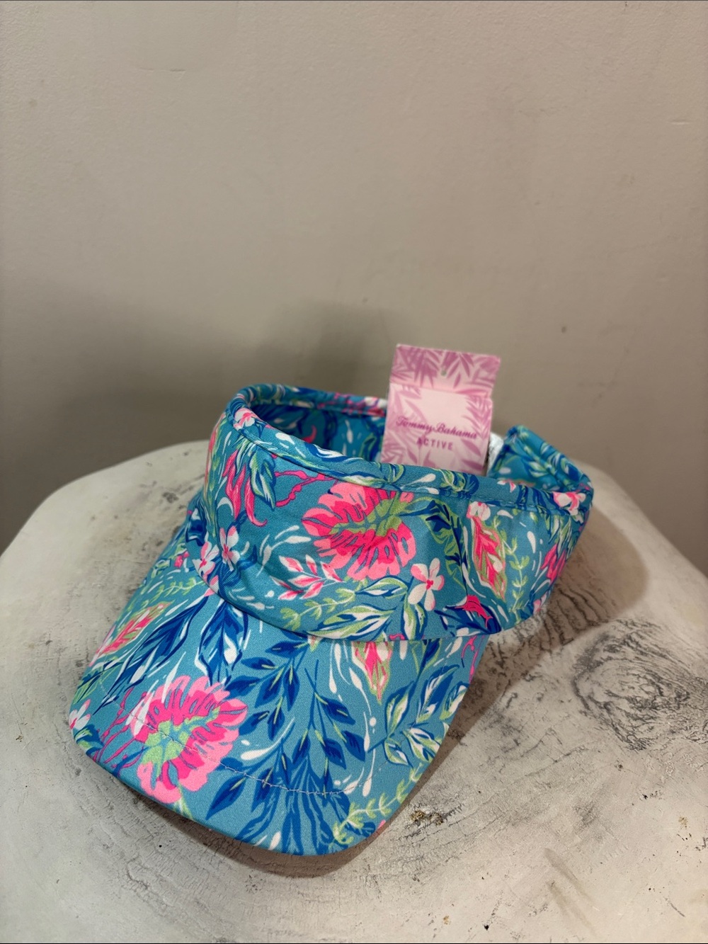 NWT Tommy Bahama Active Visor Preppy Bright Neon Floral Lilly P Style Print New